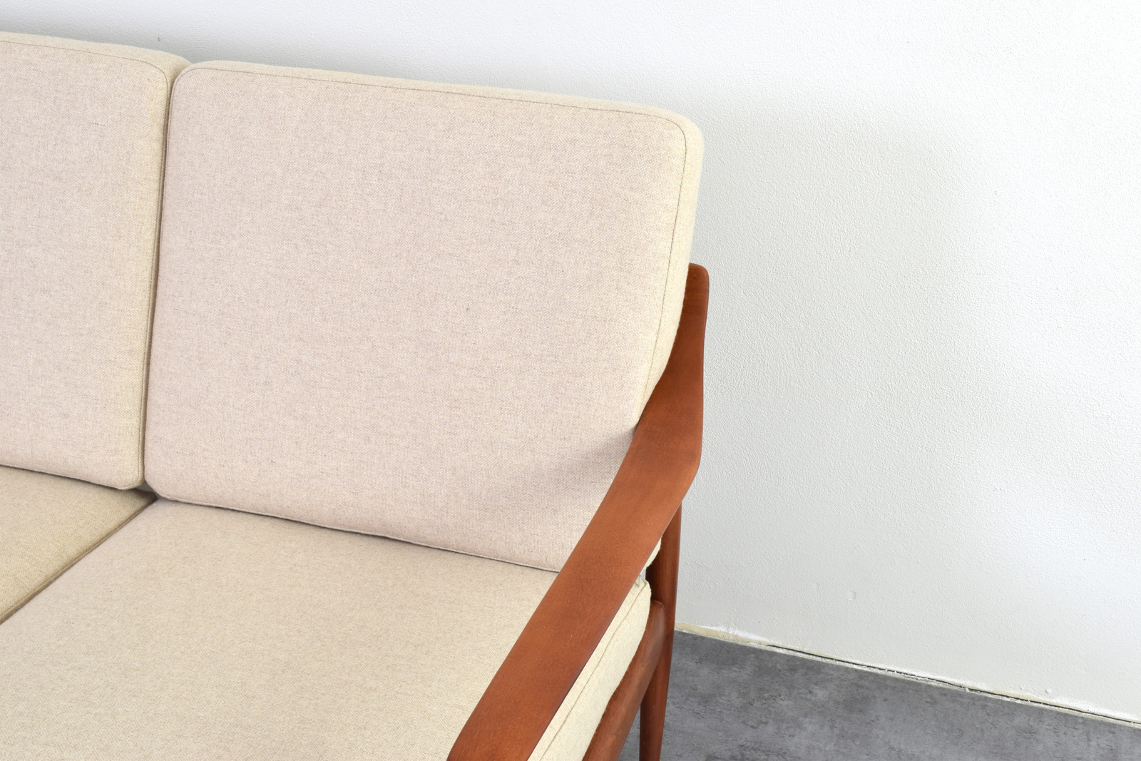 Sofa tekowa vintage, Knoll Antimott, Niemcy, lata 60