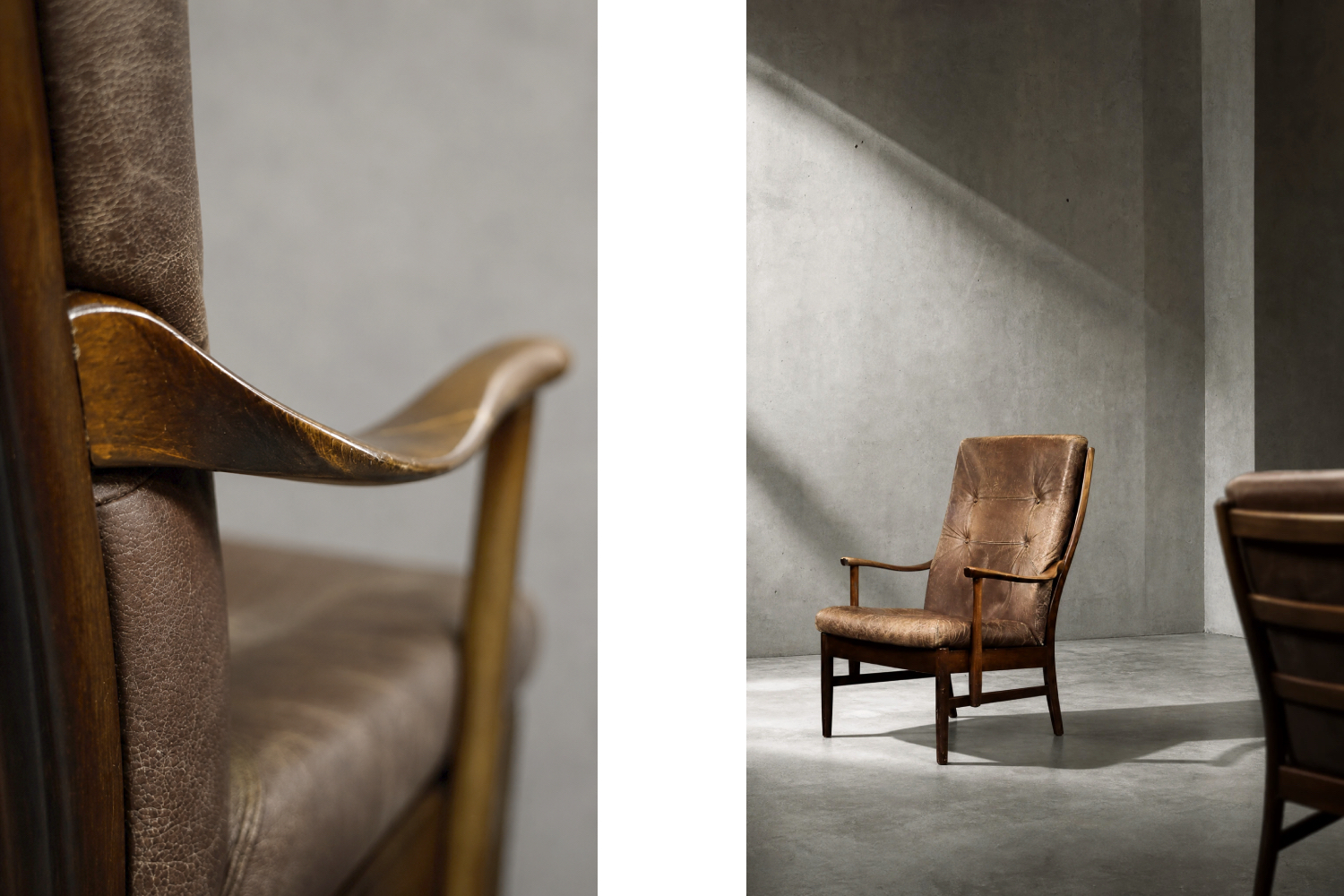 Wysoki fotel modernistyczny, Farstrup Møbler, Dania, lata 70