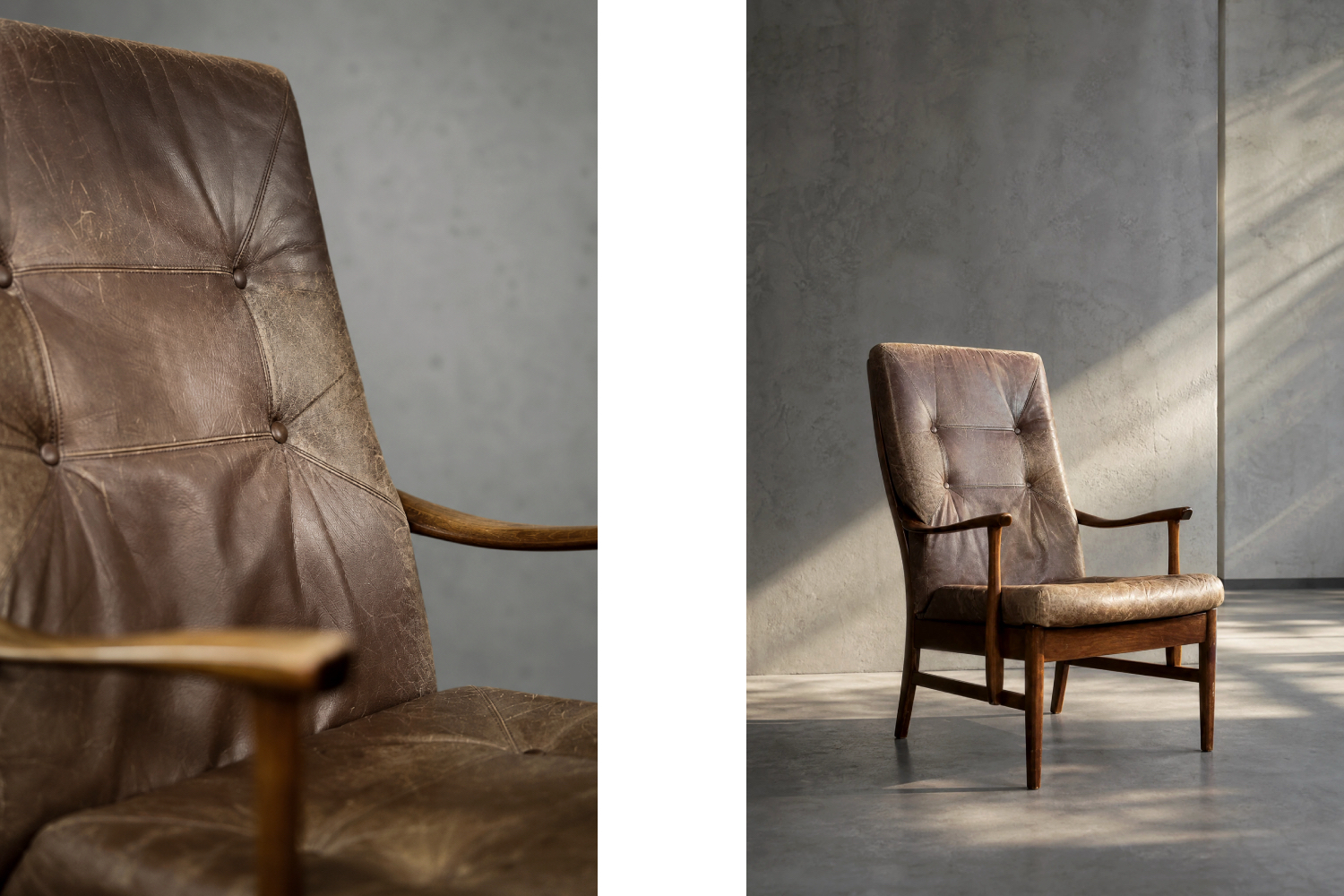 Wysoki fotel modernistyczny, Farstrup Møbler, Dania, lata 70