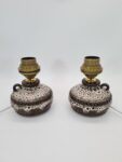 Vintage ceramic table lamps, Fat Lava, Germany, 1970s