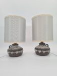 Vintage ceramic table lamps, Fat Lava, Germany, 1970s