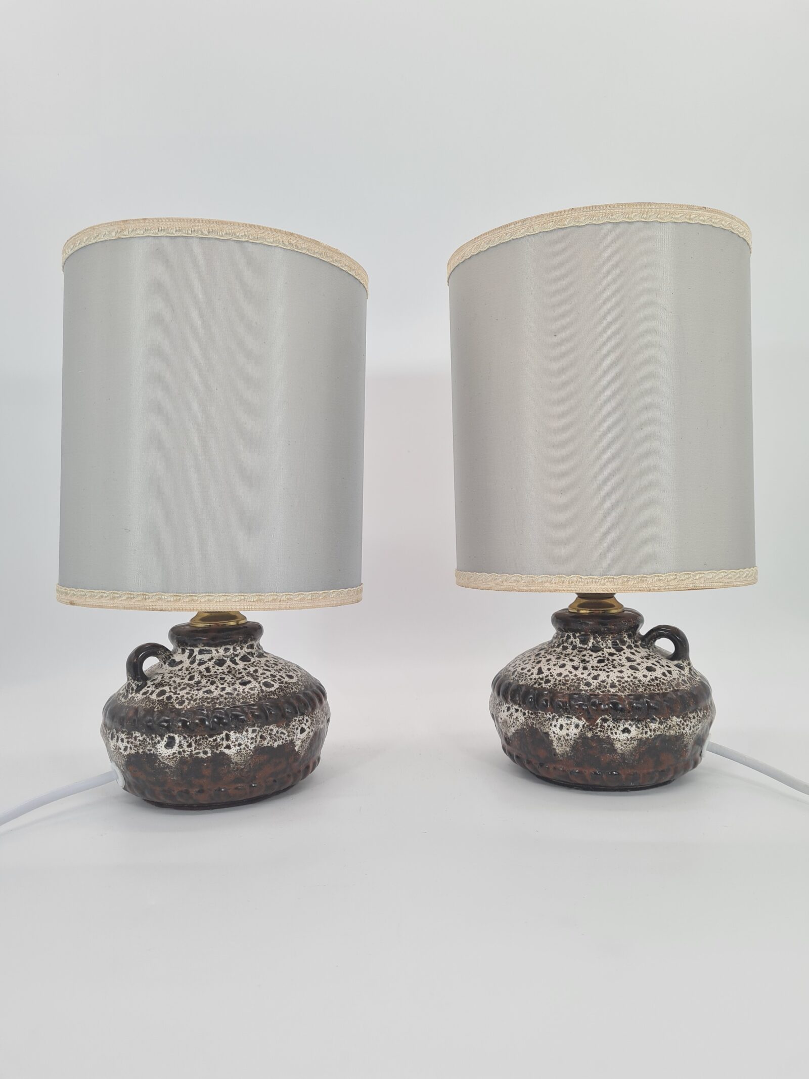 Vintage ceramic table lamps, Fat Lava, Germany, 1970s