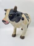 Duża figurka krowy z papier-mâché, lata 70