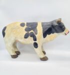 Duża figurka krowy z papier-mâché, lata 70