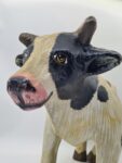 Duża figurka krowy z papier-mâché, lata 70