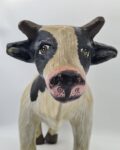 Duża figurka krowy z papier-mâché, lata 70