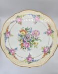 Porcelanowy stolik z ręcznie malowaną dekoracją kwiatową, Niemcy