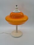 Lampa Space Age z pomarańczowym kloszem, lata 70