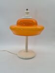 Lampa Space Age z pomarańczowym kloszem, lata 70