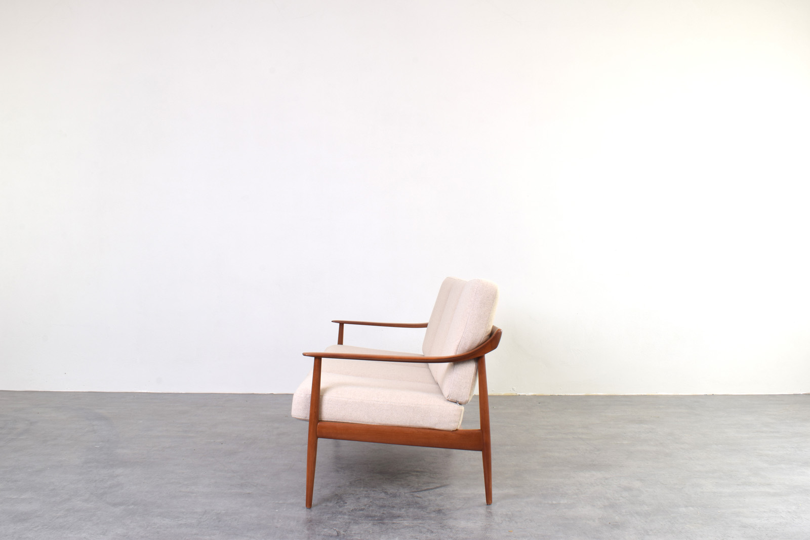 Sofa tekowa vintage, Knoll Antimott, Niemcy, lata 60