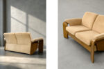 Vintage two-seater sofa, Stressless, Pegasus Low Back Loveseat, Ekornes, Norway