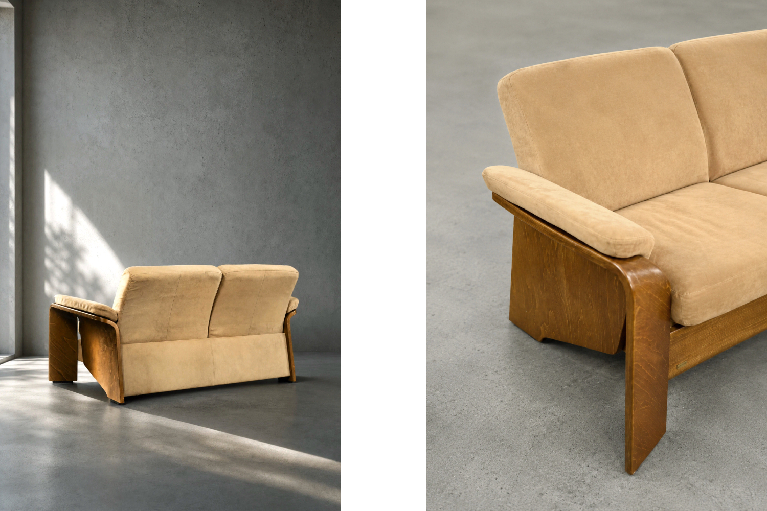Vintage two-seater sofa, Stressless, Pegasus Low Back Loveseat, Ekornes, Norway