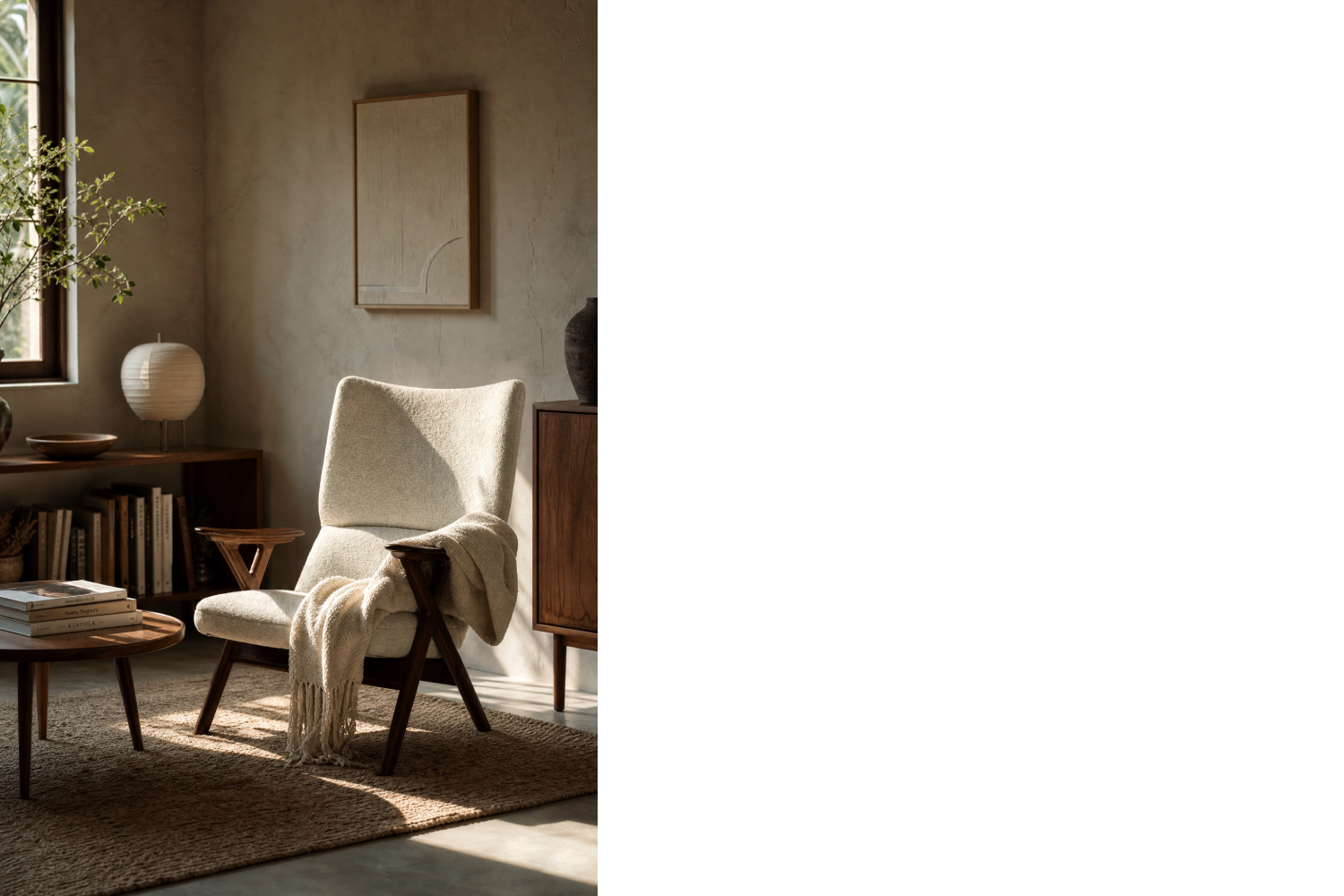 High-back vintage lounge chair, Norway, 1960s