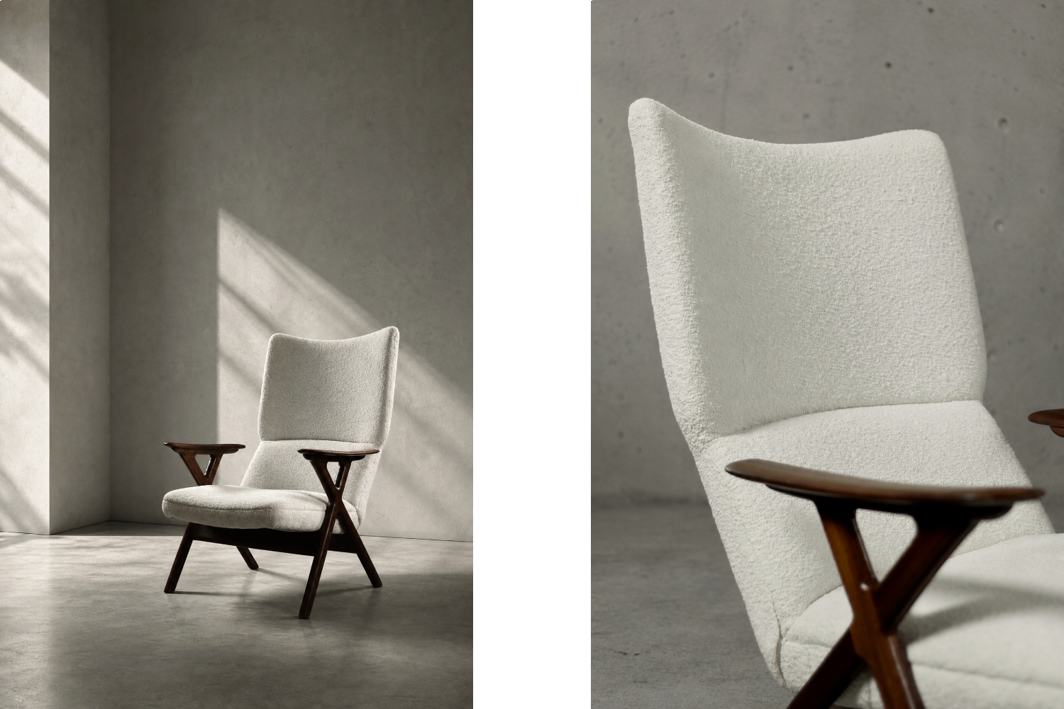 High-back vintage lounge chair, Norway, 1960s