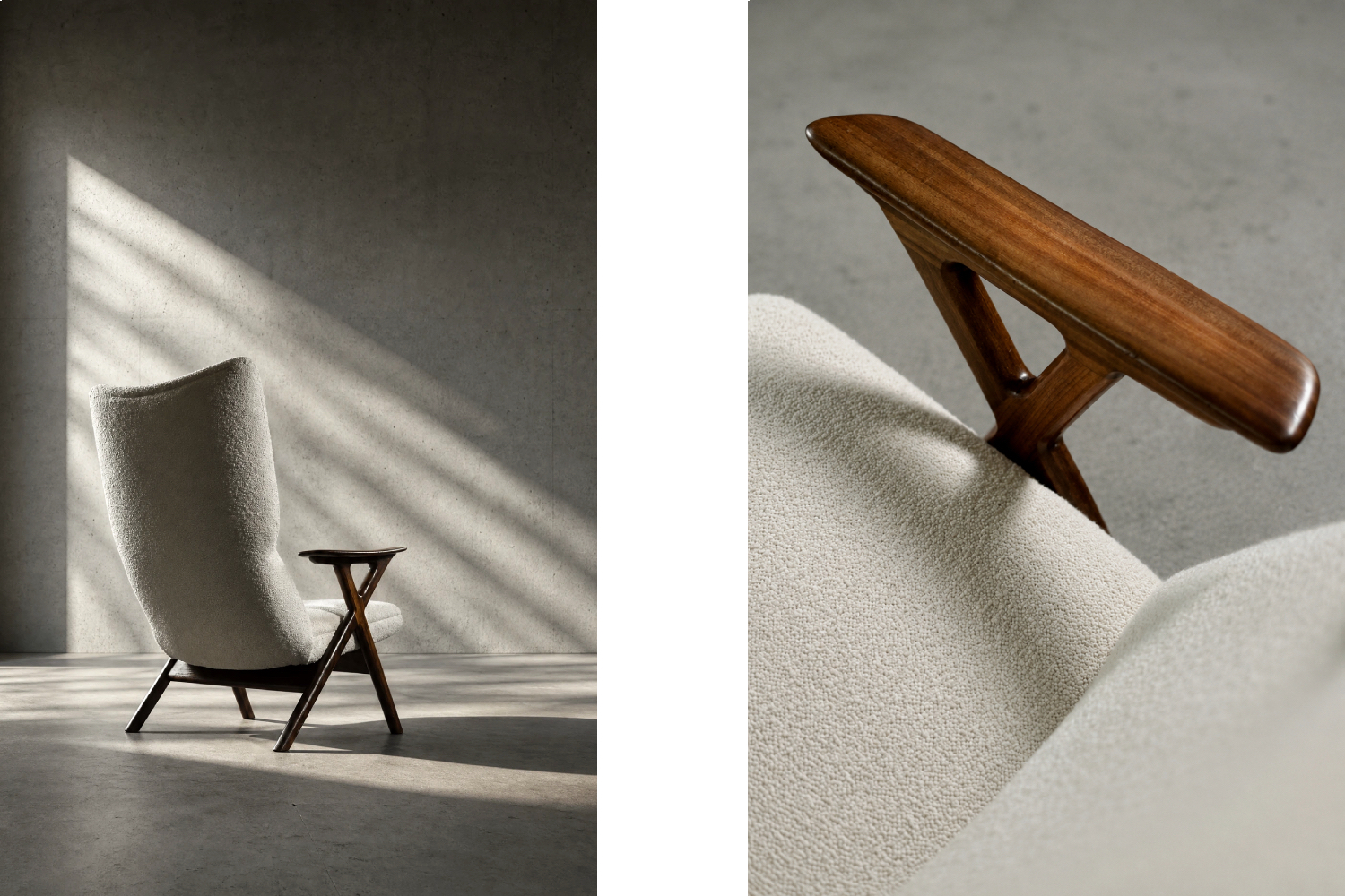 High-back vintage lounge chair, Norway, 1960s