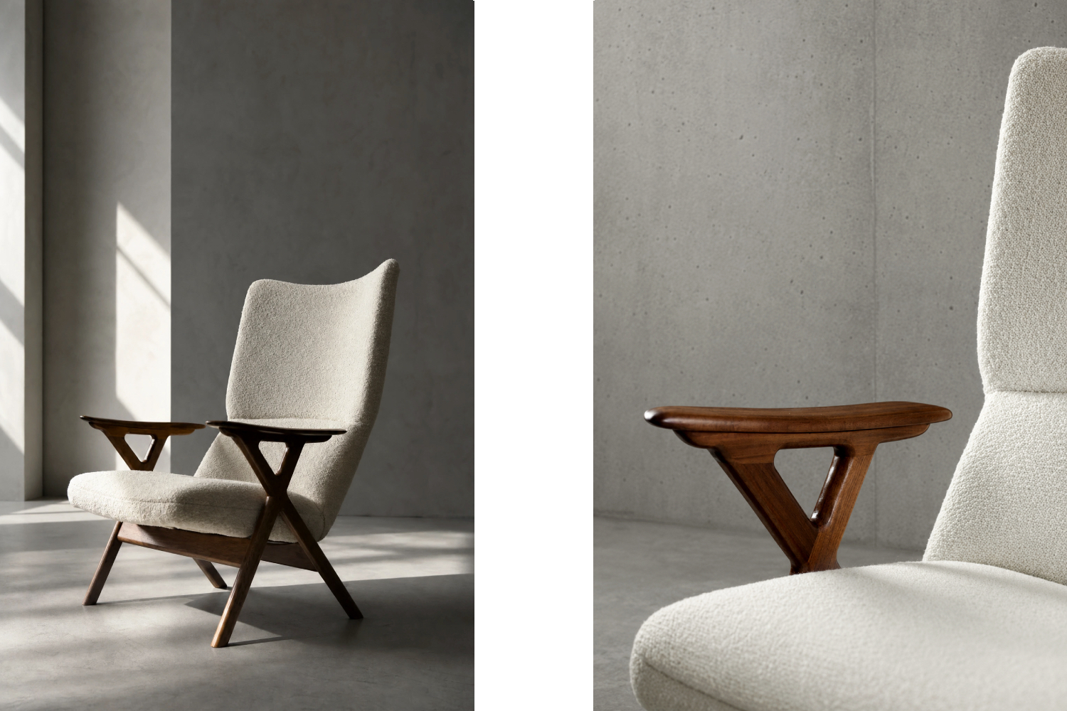 High-back vintage lounge chair, Norway, 1960s