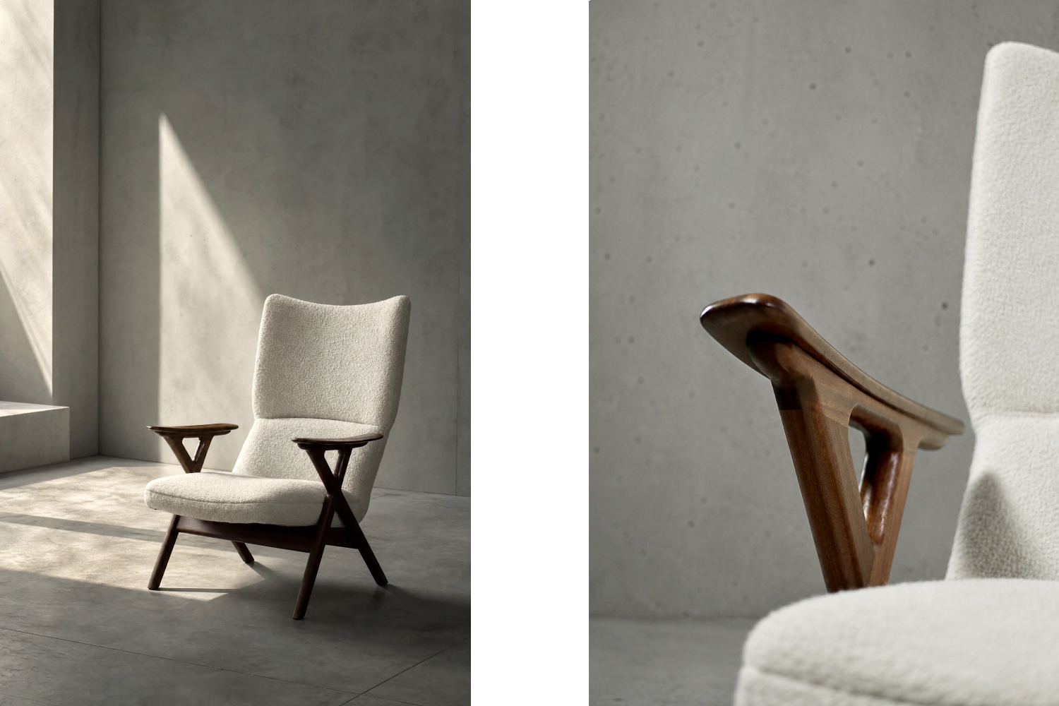 High-back vintage lounge chair, Norway, 1960s