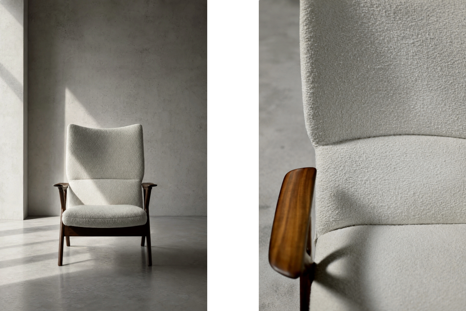 High-back vintage lounge chair, Norway, 1960s
