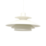 Biała skandynawska lampa sufitowa, Dania, lata 70