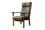 Dębowy fotel vintage GE 181 A, proj. Hans J. Wegner, Getama, Dania, lata 50