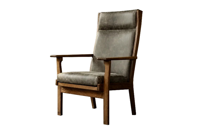 Dębowy fotel vintage GE 181 A, proj. Hans J. Wegner, Getama, Dania, lata 50