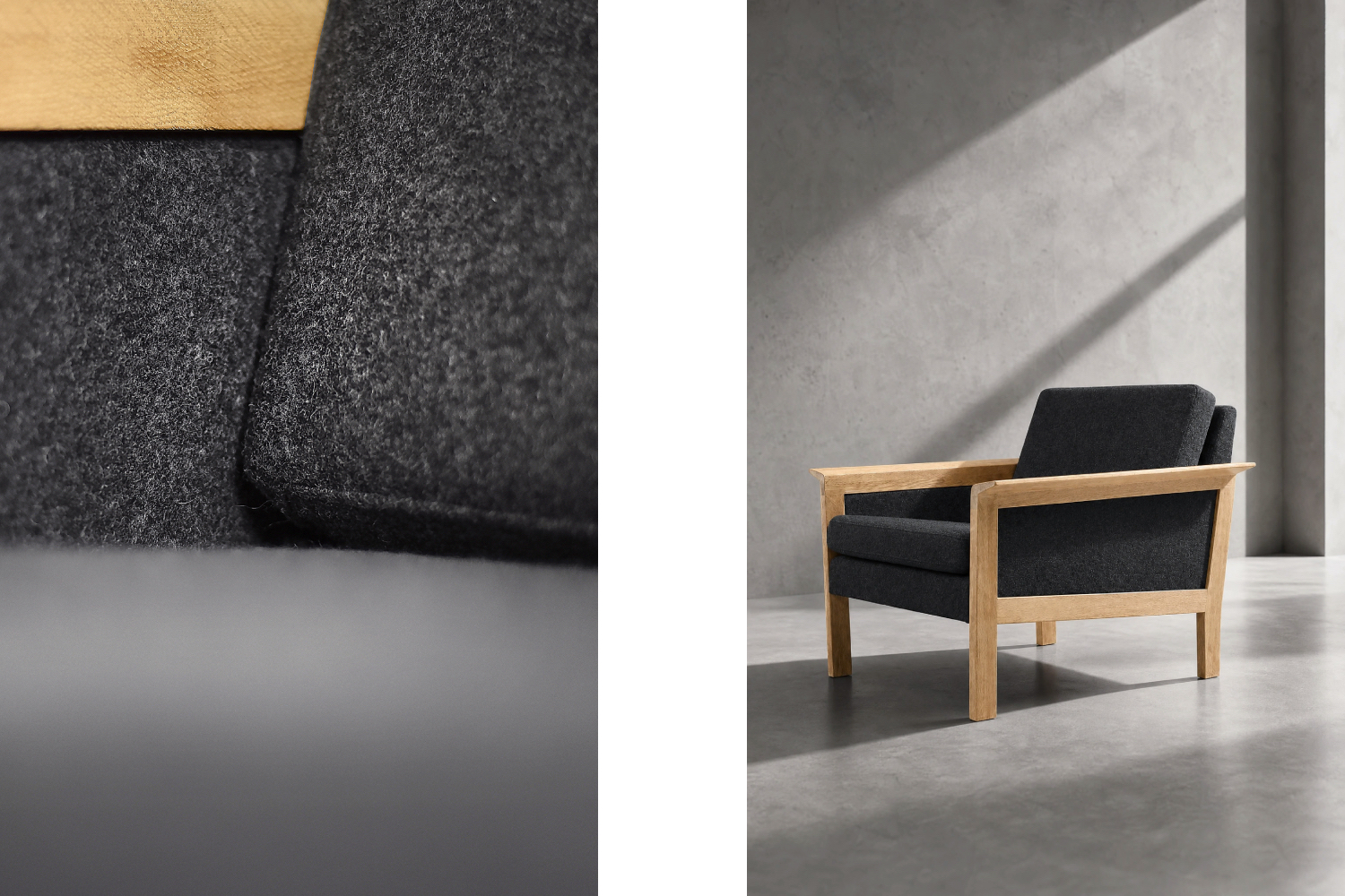 Pair of Oak Lounge Chairs, Denmark, 1960s