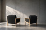 Pair of Oak Lounge Chairs, Denmark, 1960s