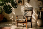Dębowy fotel vintage GE 181 A, proj. Hans J. Wegner, Getama, Dania, lata 50