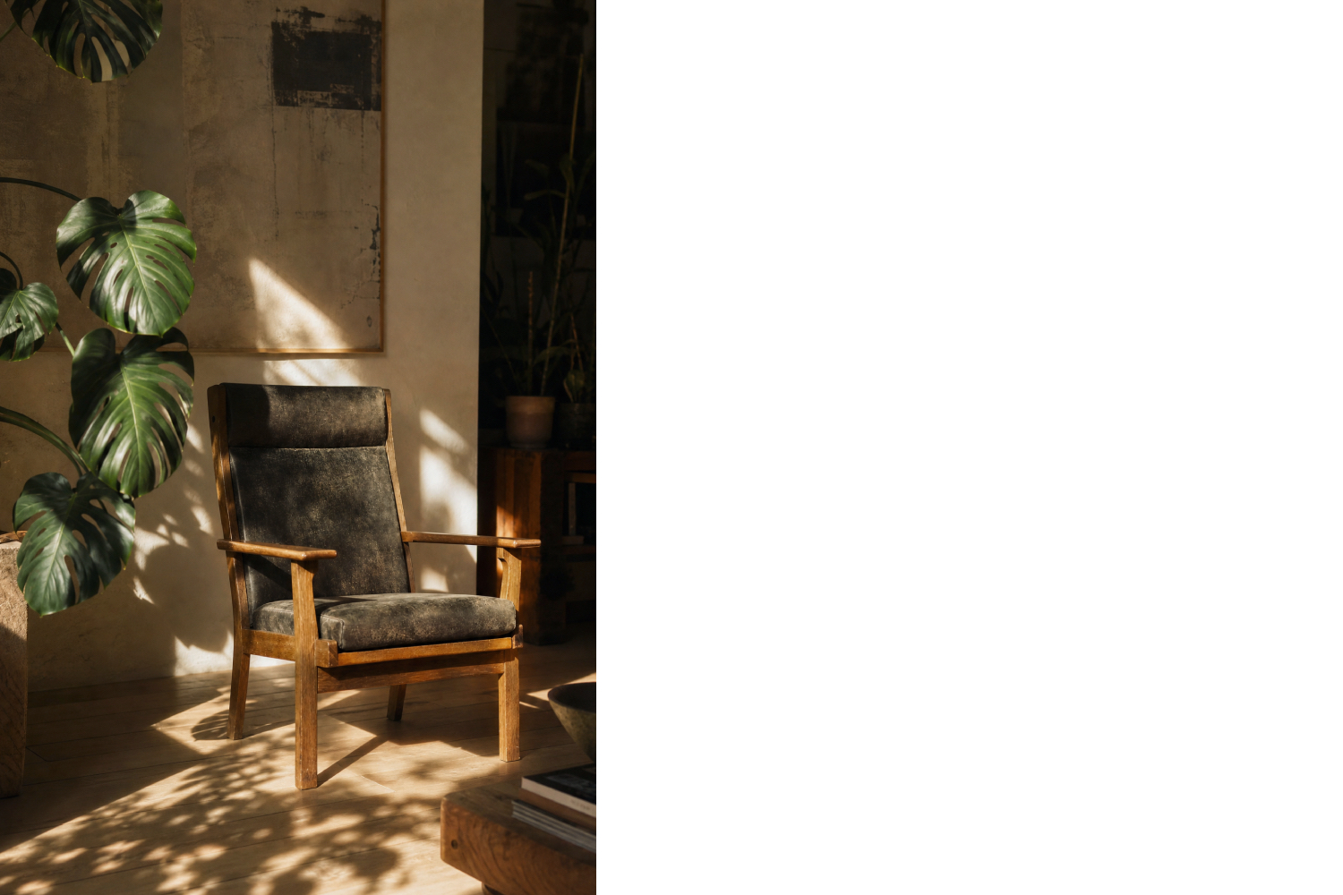 Dębowy fotel vintage GE 181 A, proj. Hans J. Wegner, Getama, Dania, lata 50