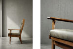 Dębowy fotel vintage GE 181 A, proj. Hans J. Wegner, Getama, Dania, lata 50