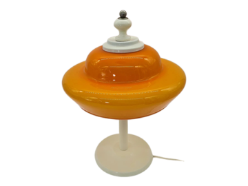 Lampa Space Age z pomarańczowym kloszem, lata 70