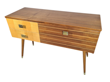 Fornirowana komoda vintage, lata 60
