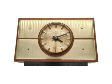 Modernistyczny zegar stołowy firmy Weimar Quartz, Niemcy, lata 70