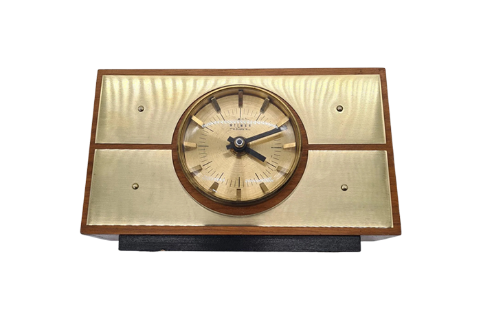 Modernistyczny zegar stołowy firmy Weimar Quartz, Niemcy, lata 70