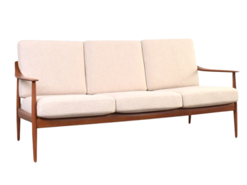 Sofa tekowa vintage, Knoll Antimott, Niemcy, lata 60