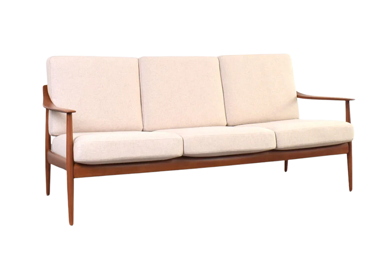Sofa tekowa vintage, Knoll Antimott, Niemcy, lata 60