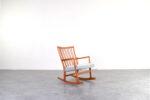 Fotel bujany vintage proj. Hans Wegner, prod. A/S Mikael Laursen, Dania, lata 50