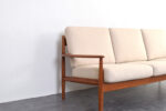 Skandynawska sofa tekowa proj. Grete Jalk, prod. France & Søn, Dania, lata 60