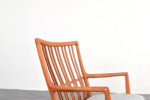 Fotel bujany vintage proj. Hans Wegner, prod. A/S Mikael Laursen, Dania, lata 50