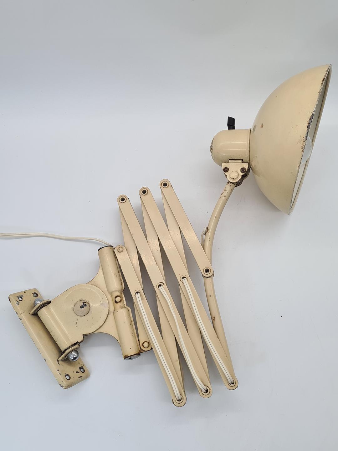 Industrialna lampa nożycowa, Kaiser Idell, Niemcy, lata 50