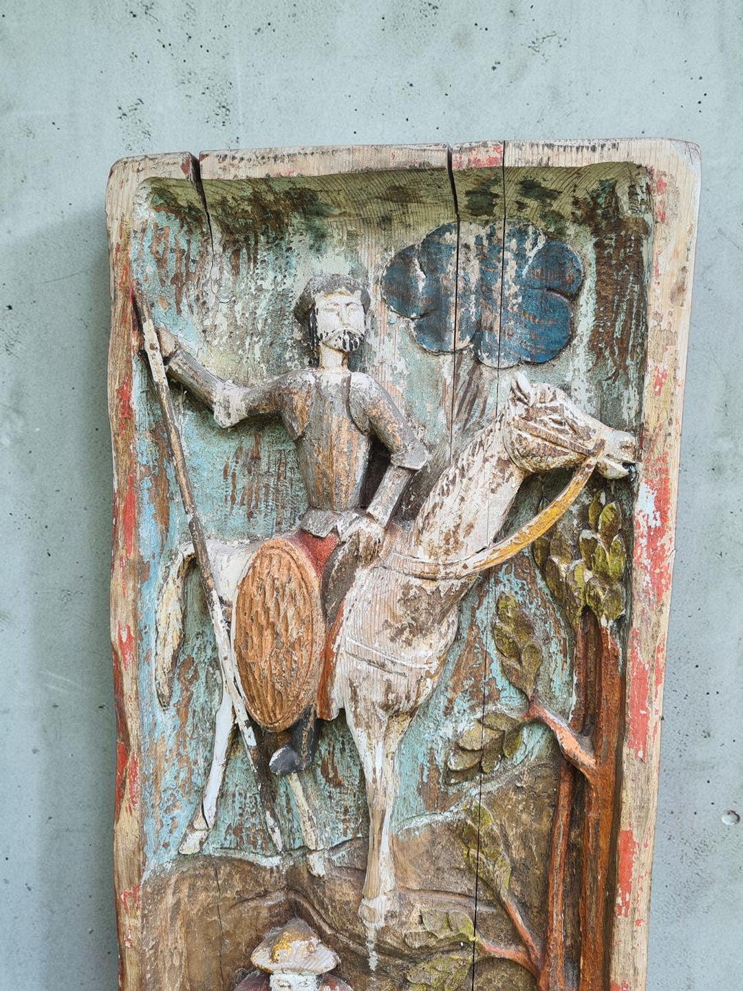 Large Polychrome Bas-Relief, Spain, 1960s