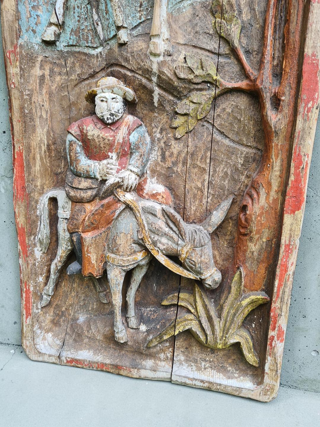 Large Polychrome Bas-Relief, Spain, 1960s
