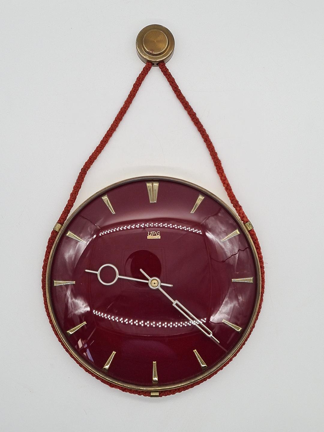 Vintage wall clock, UPG Halle, Germany, 1960s/70s