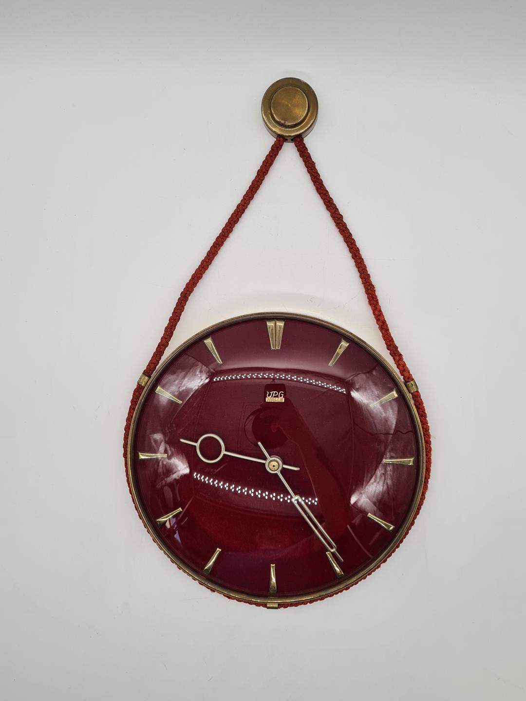Vintage wall clock, UPG Halle, Germany, 1960s/70s