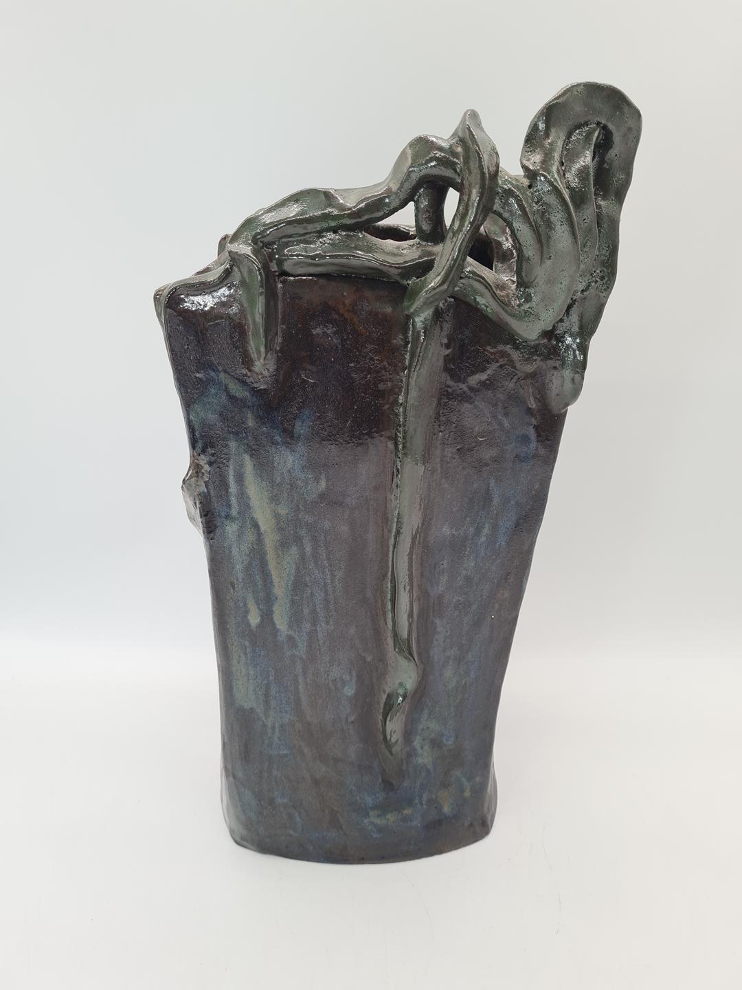 Rzeźbiarski wazon ceramiczny, lata 70