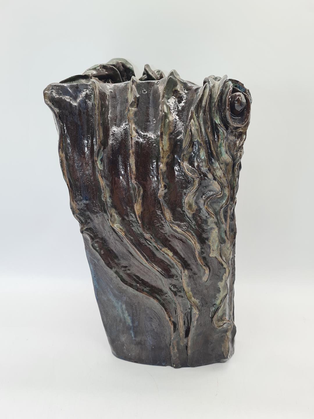 Rzeźbiarski wazon ceramiczny, lata 70