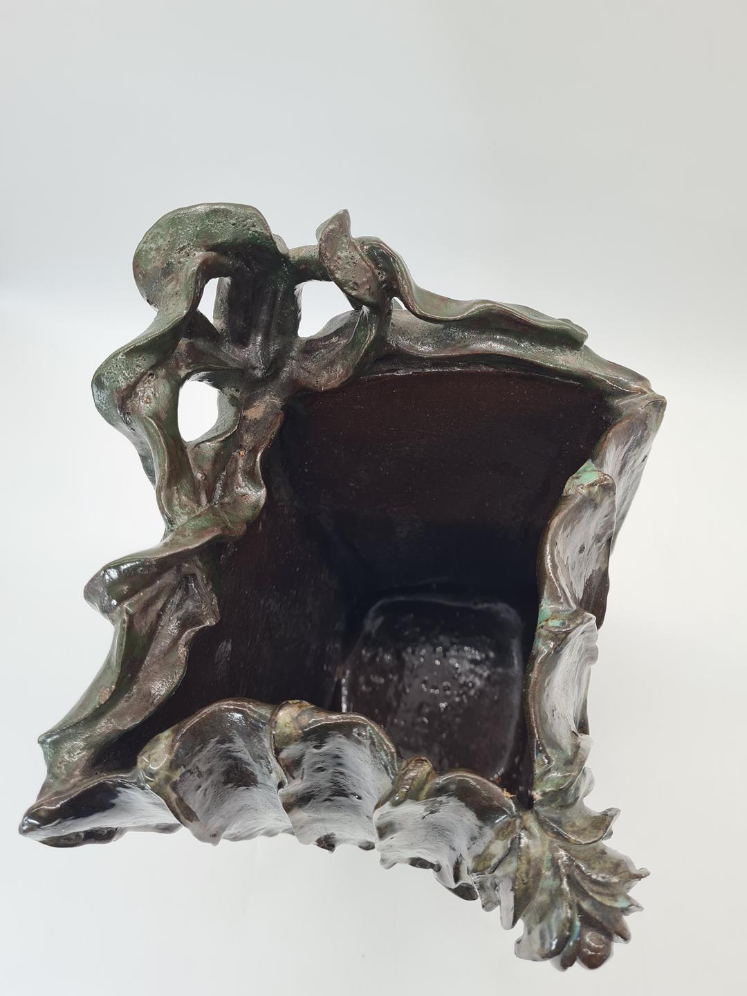 Rzeźbiarski wazon ceramiczny, lata 70