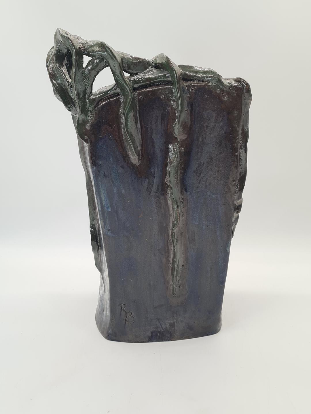 Rzeźbiarski wazon ceramiczny, lata 70