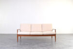 Skandynawska sofa tekowa proj. Grete Jalk, prod. France & Søn, Dania, lata 60