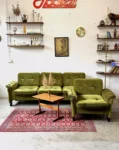 Fotel welurowy vintage, Dania, lata 60